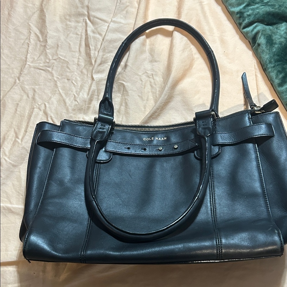 Cole Haan Black Leather Satchel